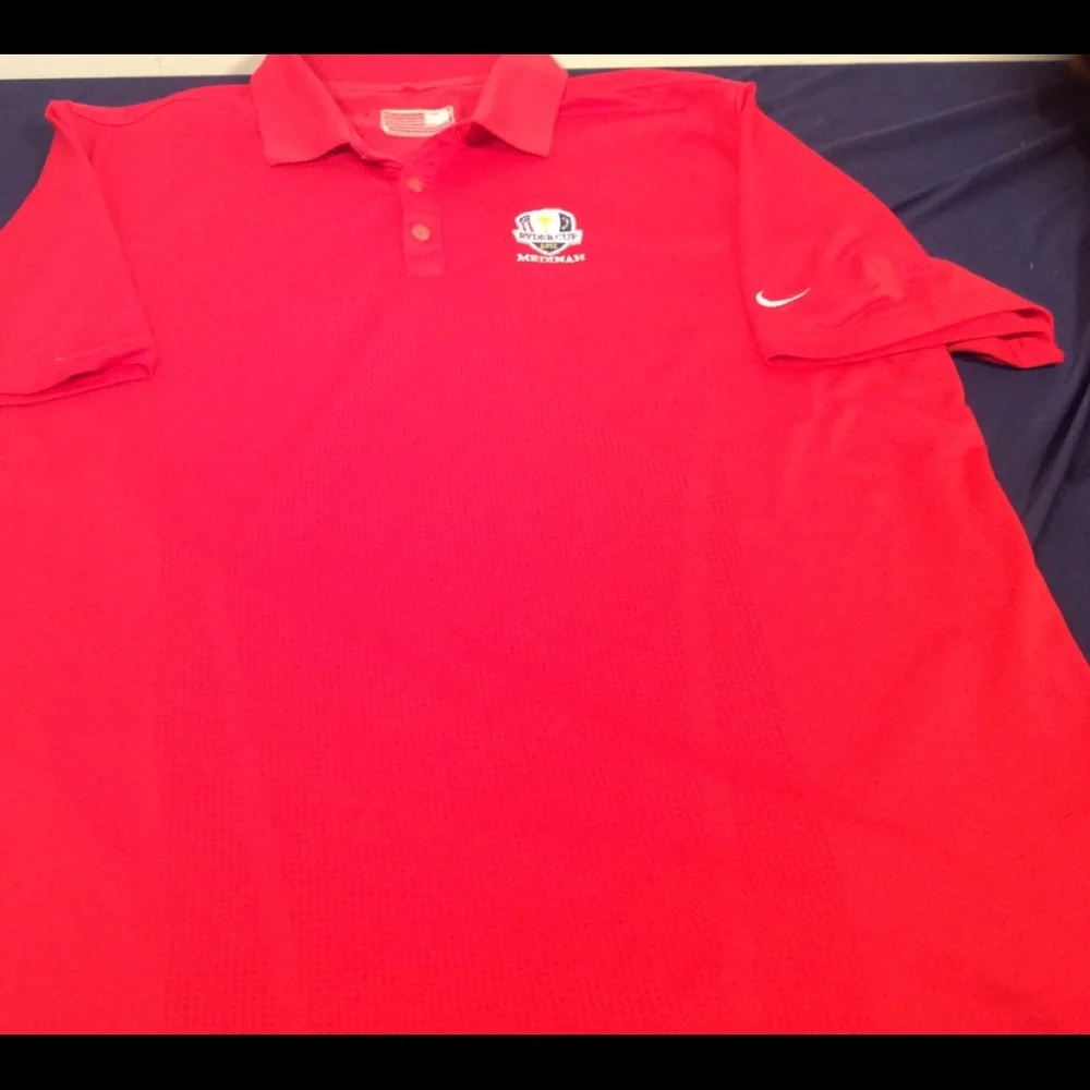 Nike Ryder Cup 2012 Red golf polo shirt Men’s Size XL